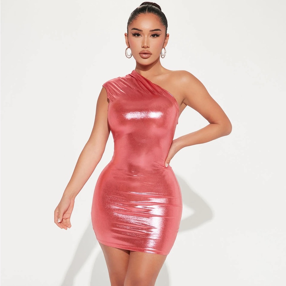 Fashion Nova Short Temper Mini Dress - Peach